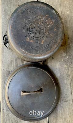 Griswold #8 Cocotte en fonte Erie 1278C avec couvercle auto-arrosant TRIVET 1288B