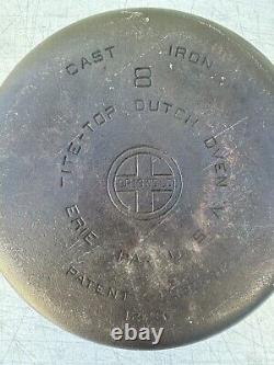 Griswold #8 Faitout 1278D avec couvercle auto-arrosant facile à nettoyer 1288 Erie PA