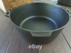 Griswold #8 Faitout en Fonte avec Grand Logo en Blocs et Couvercle Assorti Rénové