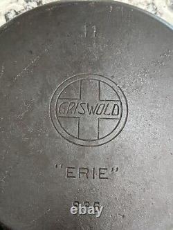 Griswold Fonte #11 Slant Erie Logo Cocotte Hollandaise avec Couvercle Assorti