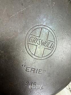 Griswold Fonte #11 Slant Erie Logo Cocotte Hollandaise avec Couvercle Assorti