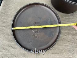 Griswold N°11 Logo Incliné ERIE Cocotte Hollandaise 836, Couvercle ERIE N°11 Assorti 2554