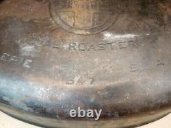 Griswold N° 7 Rôtissoire Ovale Faitout en Fonte Couvercle 647 & 648A avec Trivet 276
