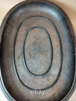 Griswold N° 7 Rôtissoire Ovale Faitout en Fonte Couvercle 647 & 648A avec Trivet 276