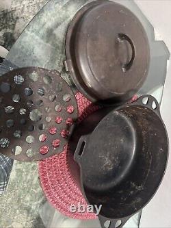 Griswold No. 8 Casserole à Couverture Serrée W 1288A Couvercle Auto-Arrosant Logo Petit Bloc