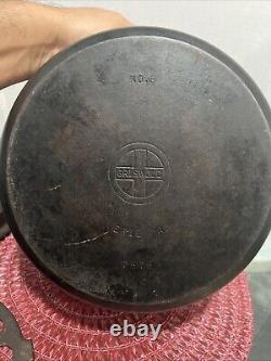 Griswold No. 8 Casserole à Couverture Serrée W 1288A Couvercle Auto-Arrosant Logo Petit Bloc