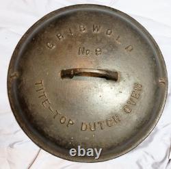 Griswold No 9 Tite Top Baster Cocotte en Fonte avec Couvercle et Poignée 11 x 4.5