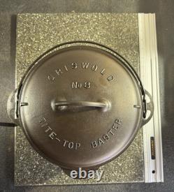 Griswold n° 8 Tite-Top cocotte néerlandaise 1278 avec couvercle et trépied 206 en fonte