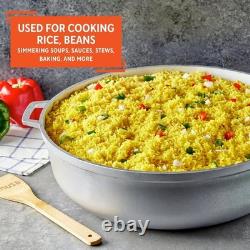 Imusa 18 Quart Silver Caldero Durable en Aluminium pour Repas en Famille