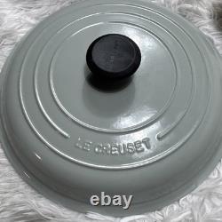 LE CREUSET 30 Cocotte Française Avec Couvercle En Rare Gris Pastel Fabriqué En France Neuf