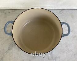 LE CREUSET 3,5 Quart Cocotte Bleue Claire Avec Couvercle #22 Couleur Rare