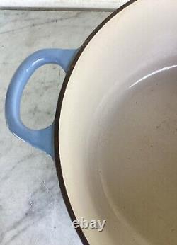 LE CREUSET 3,5 Quart Cocotte Bleue Claire Avec Couvercle #22 Couleur Rare