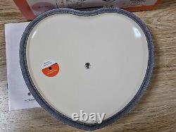 LE CREUSET Cocotte en fonte en forme de cœur D'amour 2L ROSE COQUILLAGE NIB