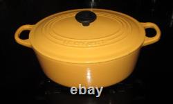 LE CREUSET Couvercle de cocotte ovale en fonte émaillée DIJON ou COING 25 3.5QT