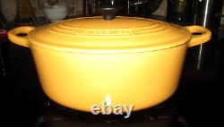 LE CREUSET Couvercle de cocotte ovale en fonte émaillée DIJON ou COING 25 3.5QT