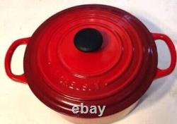 LE CREUSET FOUR EN FONTE ÉMAILLÉE ROUGE #22 3,5 LITRES NEUF