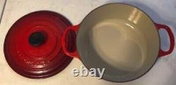 LE CREUSET FOUR EN FONTE ÉMAILLÉE ROUGE #22 3,5 LITRES NEUF