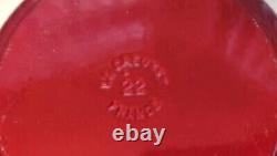 LE CREUSET FOUR EN FONTE ÉMAILLÉE ROUGE #22 3,5 LITRES NEUF