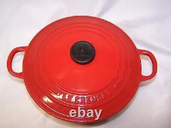 LE CREUSET FOUR EN FONTE ÉMAILLÉE ROUGE #22 3,5 L EXUC PROPRE