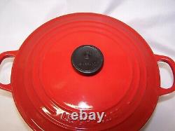 LE CREUSET FOUR EN FONTE ÉMAILLÉE ROUGE #22 3,5 L EXUC PROPRE