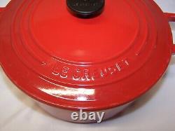LE CREUSET FOUR EN FONTE ÉMAILLÉE ROUGE #22 3,5 L EXUC PROPRE