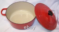 LE CREUSET FOUR EN FONTE ÉMAILLÉE ROUGE #22 3,5 L EXUC PROPRE