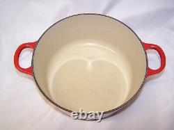 LE CREUSET FOUR EN FONTE ÉMAILLÉE ROUGE #22 3,5 L EXUC PROPRE