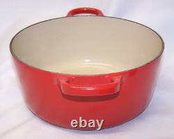 LE CREUSET FOUR EN FONTE ÉMAILLÉE ROUGE #22 3,5 L EXUC PROPRE
