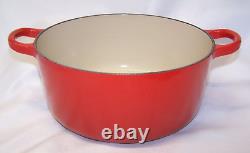 LE CREUSET FOUR EN FONTE ÉMAILLÉE ROUGE #22 3,5 L EXUC PROPRE