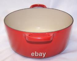 LE CREUSET FOUR EN FONTE ÉMAILLÉE ROUGE #22 3,5 L EXUC PROPRE