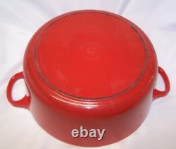 LE CREUSET FOUR EN FONTE ÉMAILLÉE ROUGE #22 3,5 L EXUC PROPRE