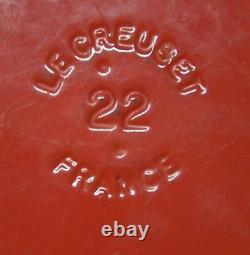 LE CREUSET FOUR EN FONTE ÉMAILLÉE ROUGE #22 3,5 L EXUC PROPRE
