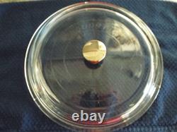 LN Staub La Coccotte Ronde #24 Blanche 4Qt Faitout Ronde en Fonte avec Couvercle en Verre