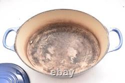 La Cocotte Ovale Le Creuset France #25 avec Couvercle en Fonte Émaillée Bleue 3,5 litres