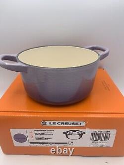 La Cocotte Ronde Le Creuset BLUE BELL, Bouton en Forme d'Ours, en Fonte, 5,5 L, 1 Qt, Avec Boîte