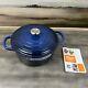 La Cocotte Ronde En Fonte Émaillée Le Creuset Signature 3 1/2 Qt. Bleu Lapis Ob