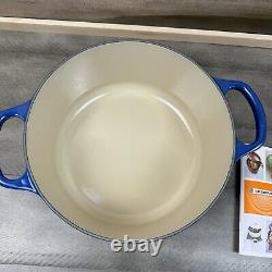 La Cocotte Ronde en Fonte Émaillée Le Creuset Signature 3 1/2 Qt. Bleu Lapis OB