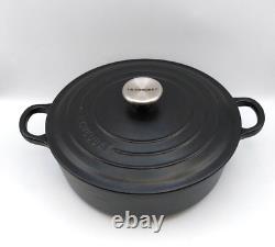La Cocotte en Fonte Émaillée Le Creuset Signature #24 Noir Mat 3 1/2 QT NEUF