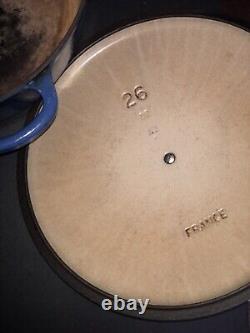 La Cocotte en fonte émaillée Le Creuset BLEUE #26 Fabriquée en France Vintage 5,5 litres