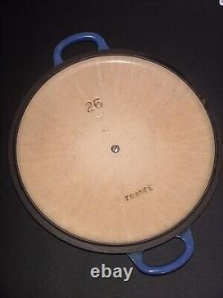 La Cocotte en fonte émaillée Le Creuset BLEUE #26 Fabriquée en France Vintage 5,5 litres
