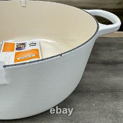 La cocotte ronde en fonte émaillée Le Creuset Signature 7 1/4 Qt. Blanc mat