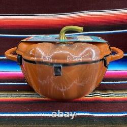 La femme pionnière 3,5 QT Orange Pumpkin Dutch Oven en fonte émaillée neuf