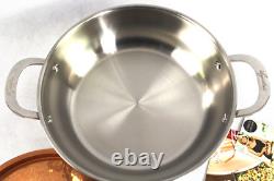 Lagostina Giada Édition Limitée 4Qt. Cocotte en Acier Inoxydable/Couvercle en Cuivre Martelé