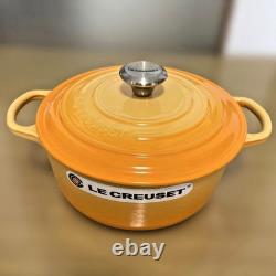 Le Creuset 20 cm 7,9 Cocotte ronde fleur d’oranger en fonte émaillée, faitout hollandais