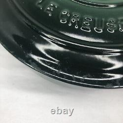 Le Creuset #24 3.5qt Cocotte Française Classique Vert Foncé Bouton Argenté