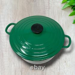 Le Creuset #26 Cocotte 5,5 Qt 5,3 L Vert Forêt avec Couvercle en Fonte Émaillée