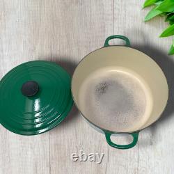 Le Creuset #26 Cocotte 5,5 Qt 5,3 L Vert Forêt avec Couvercle en Fonte Émaillée