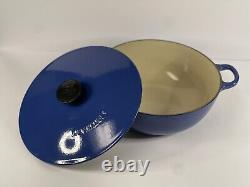 Le Creuset #26 Cocotte en Fonte Bleue avec Couvercle, 4 2/5 Quart US Fabriqué en France