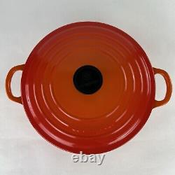 Le Creuset 26 cocotte ronde Signature en fonte émaillée orange 5,5 qt France