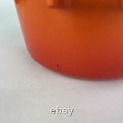 Le Creuset 26 cocotte ronde Signature en fonte émaillée orange 5,5 qt France